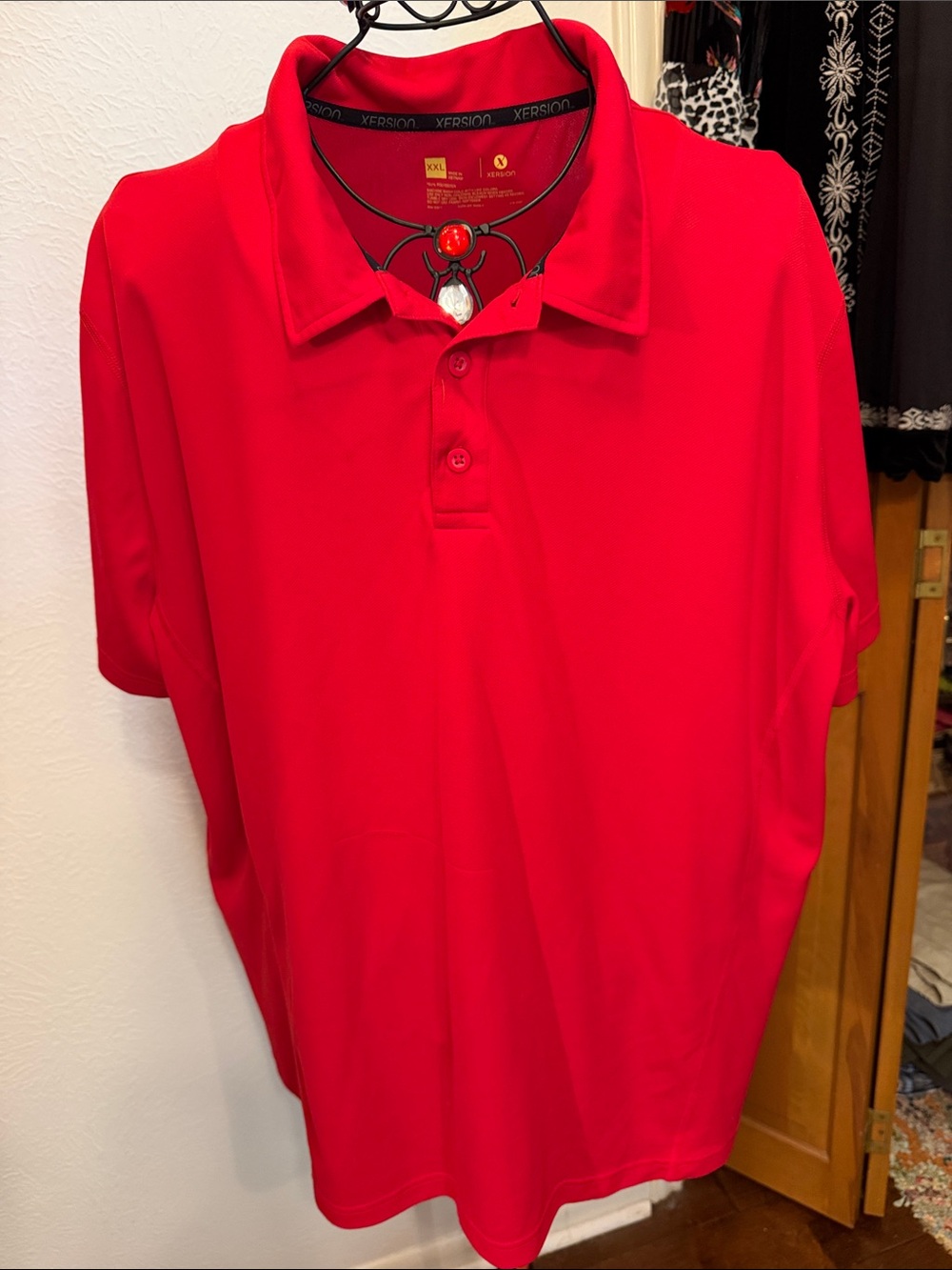 ‼️‼️‼️3 for 12$‼️‼️‼️Xersion Men's Bright Red Performance Polo-2XL
